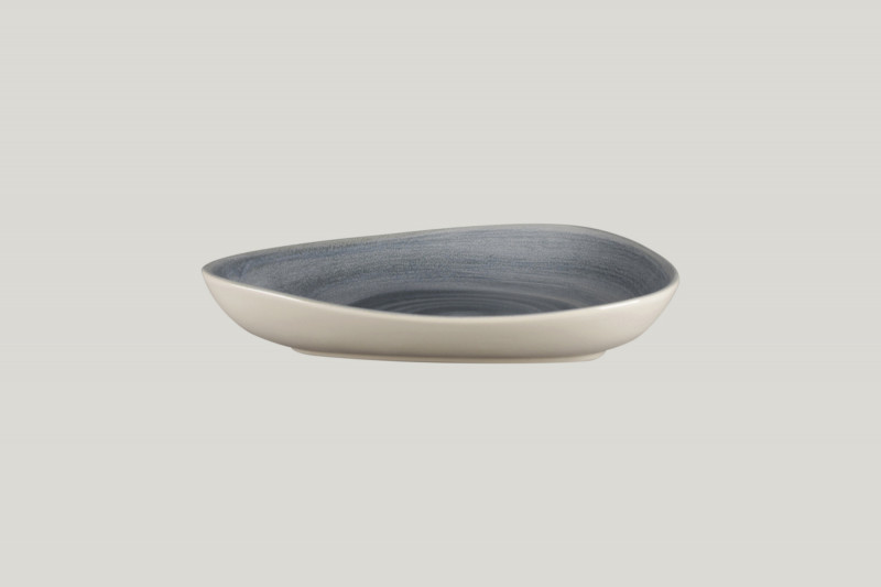 Assiette coupe creuse triangulaire Jade porcelaine vitrifiée 23,8x19,6 cm Rakstone Spot Rak