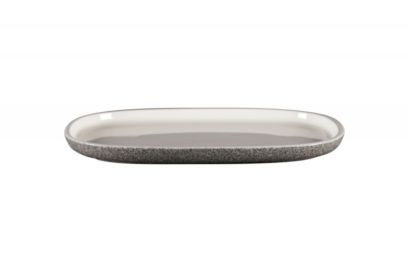 Plat rectangulaire gris porcelaine vitrifiée 33,2 cm Rakstone Ease Rak