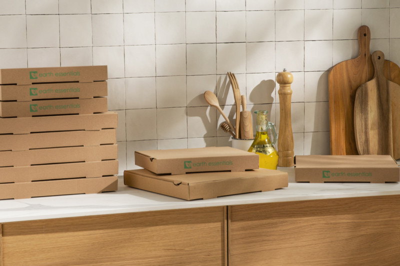 Boîte à pizza brun 29x29x4 cm Earth Essentials (100 pièces)
