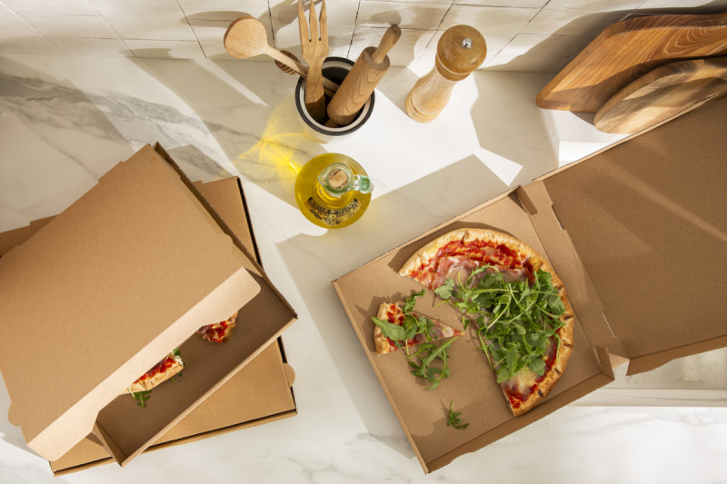 Boîte à pizza brun 29x29x4 cm Earth Essentials (100 pièces)
