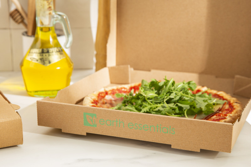 Boîte à pizza brun 33x33x4 cm Earth Essentials (100 pièces)