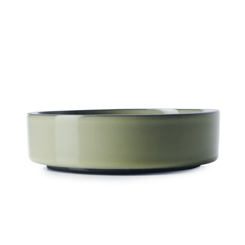 Assiette creuse rond vert porcelaine culinaire Ø 17 cm Caractère Revol