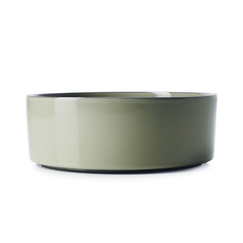 Saladier rond vert porcelaine culinaire Ø 19 cm Caractère Revol