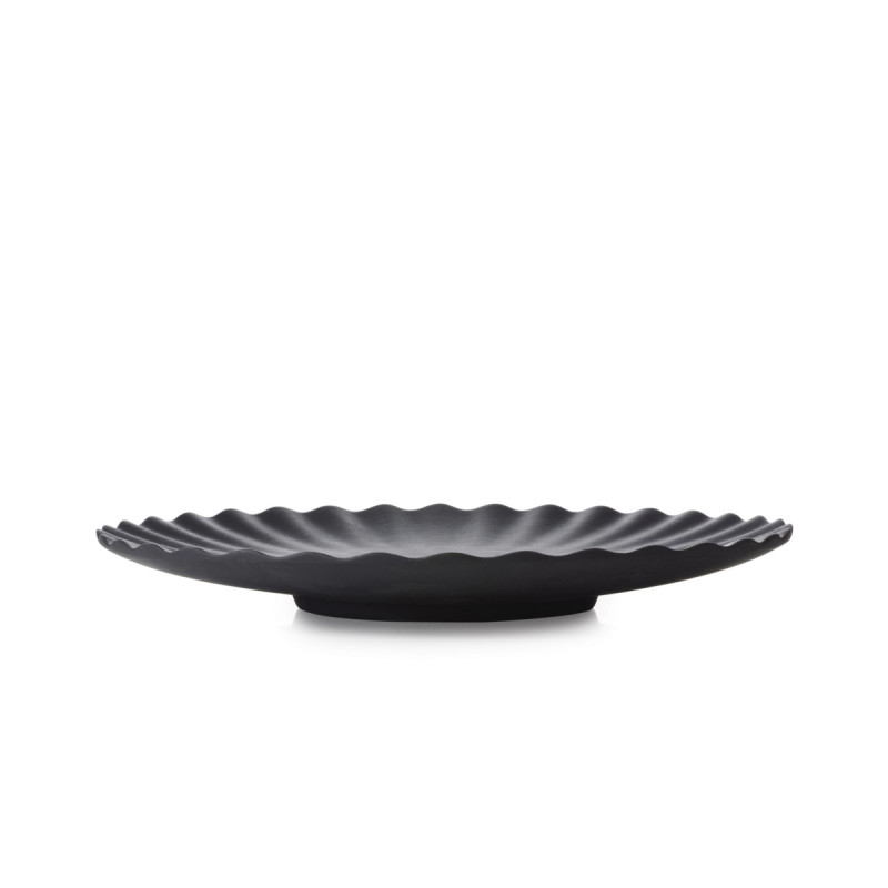 Assiette plate rond noir porcelaine culinaire Ø 21 cm Pekoe Revol