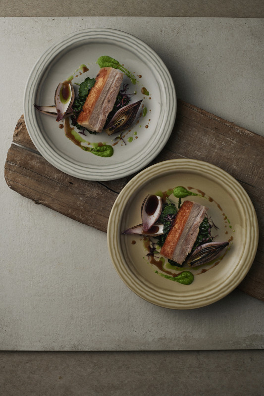Assiette plate rond Linen porcelaine vitrifiée Ø 23 cm Harvest Norse Dudson