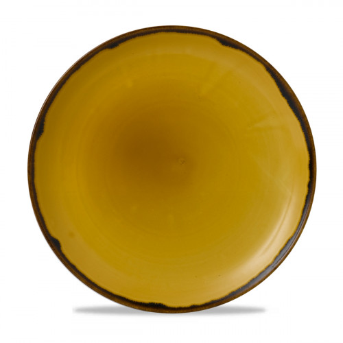 Assiette coupe plate rond Mustard porcelaine vitrifiée Ø 26 cm Harvest Dudson