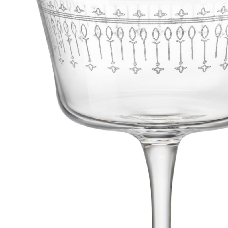 Verre à cocktail fizz verre 22 cl Novecento Art Deco Bormioli Rocco