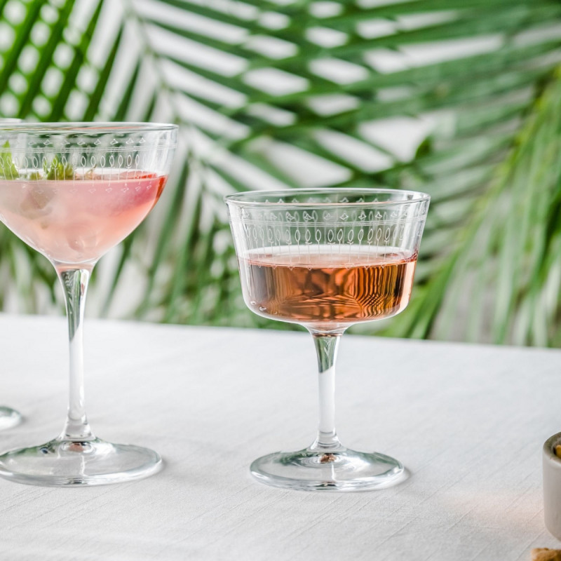 Verre à cocktail fizz verre 22 cl Novecento Art Deco Bormioli Rocco