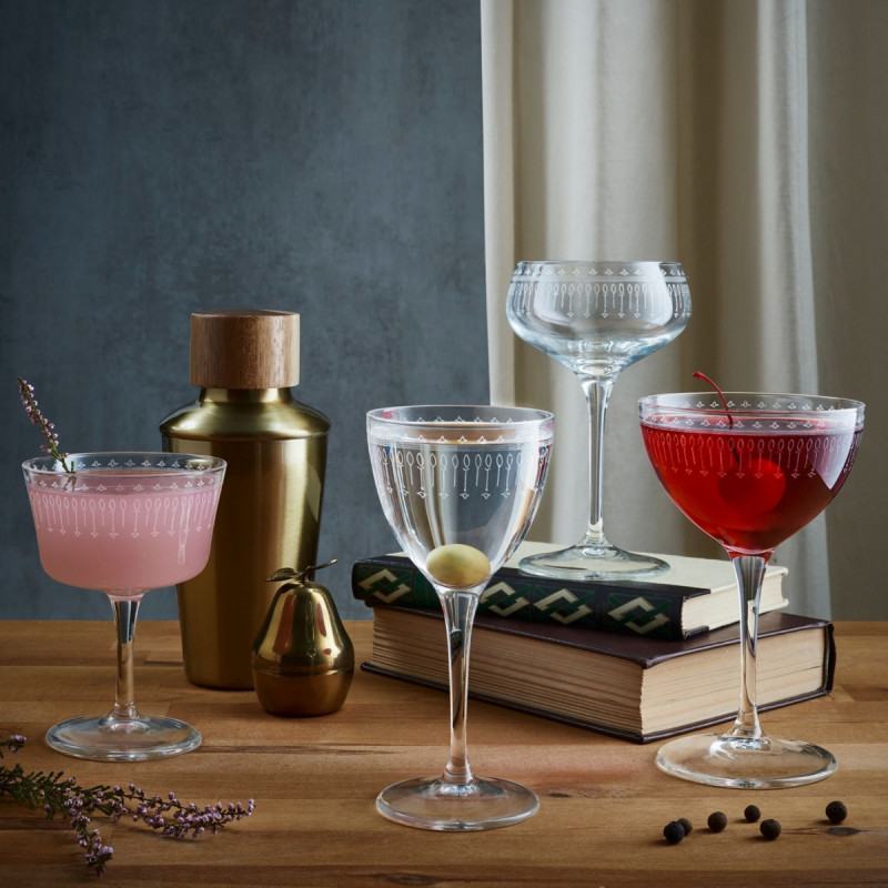 Verre à cocktail gin verre cristallin 75,5 cl Novecento Art Deco Bormioli Rocco