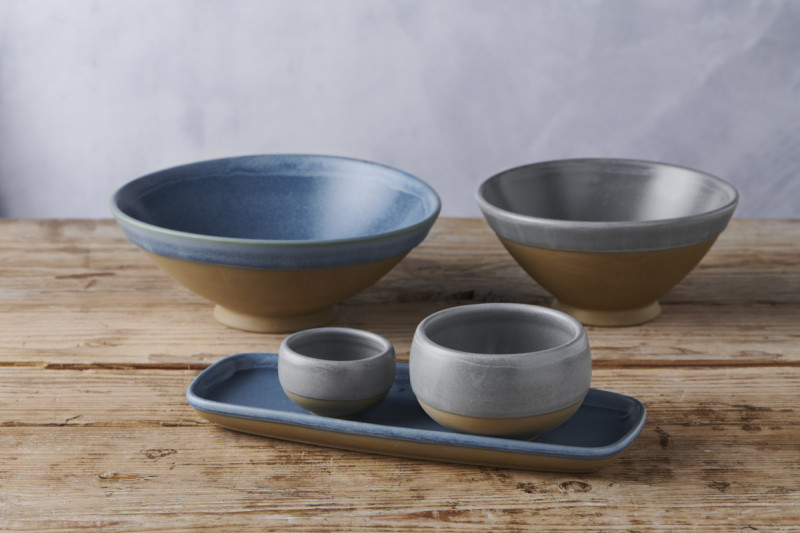 Pot à frites rond bleu porcelaine vitrifiée Ø 8,6 cm Emerge Oslo Churchill