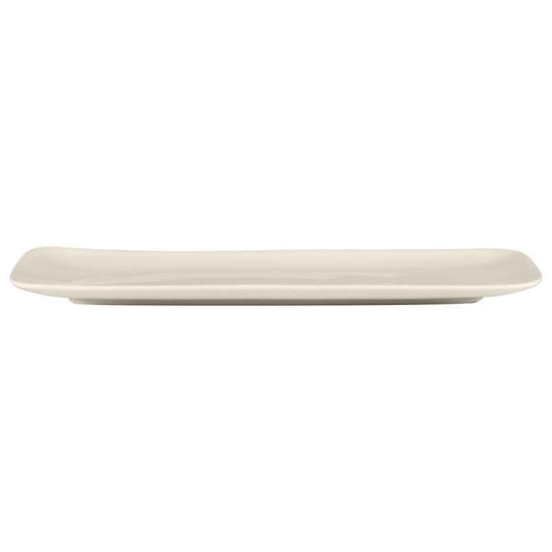Assiette plate rectangulaire blanc porcelaine bone china 27,7x13,9 cm Bravura Rak