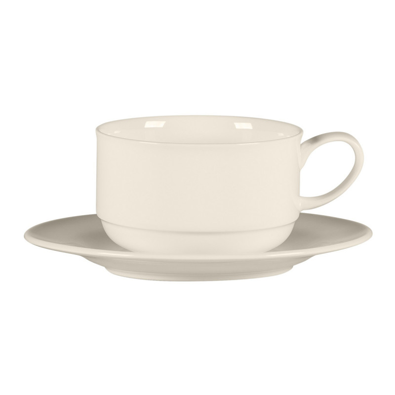 Tasse à thé empilable rond blanc porcelaine bone china 25 cl Ø 9,2 cm Bravura Rak