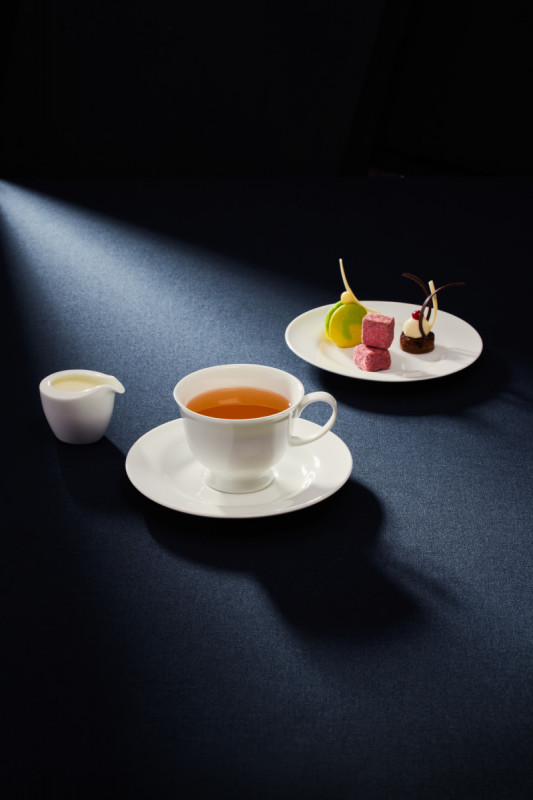 Soucoupe pour tasse à expresso rond blanc porcelaine bone china Ø 11,9 cm Bravura Rak