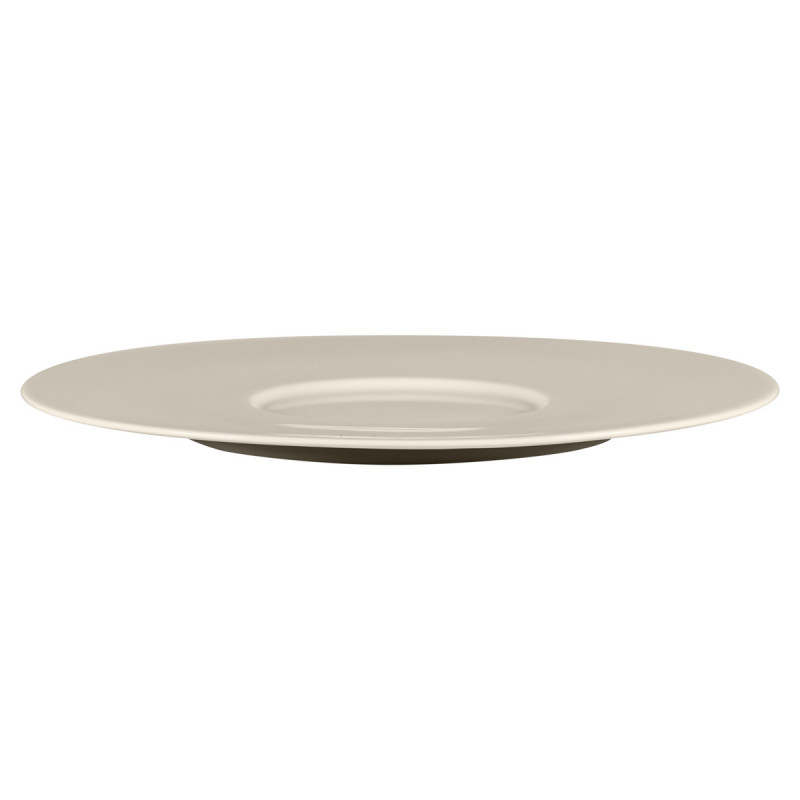 Assiette plate gourmet rond blanc porcelaine bone china Ø 29,2 cm Fedra Rak