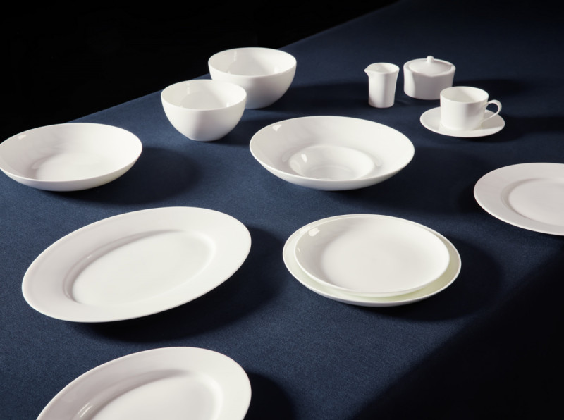 Plat ovale blanc porcelaine bone china 25,5 cm Fedra Rak