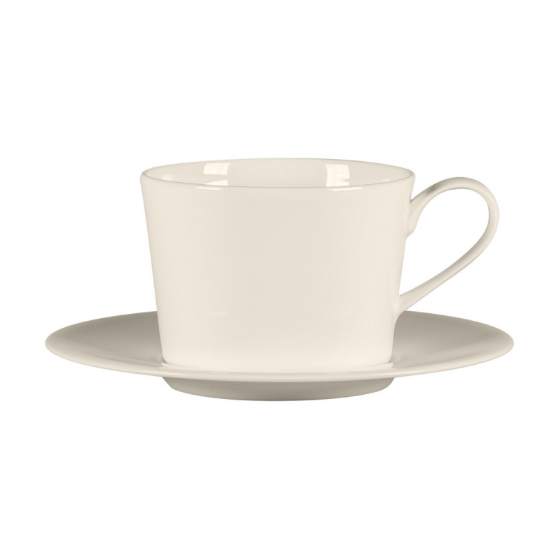 Tasse à café / thé rond blanc porcelaine bone china 23,7 cl Ø 8,9 cm Fedra Rak