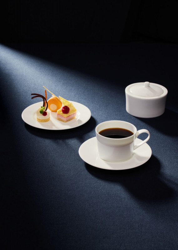 Tasse à café rond blanc porcelaine bone china 19,6 cl Ø 8,4 cm Fedra Rak