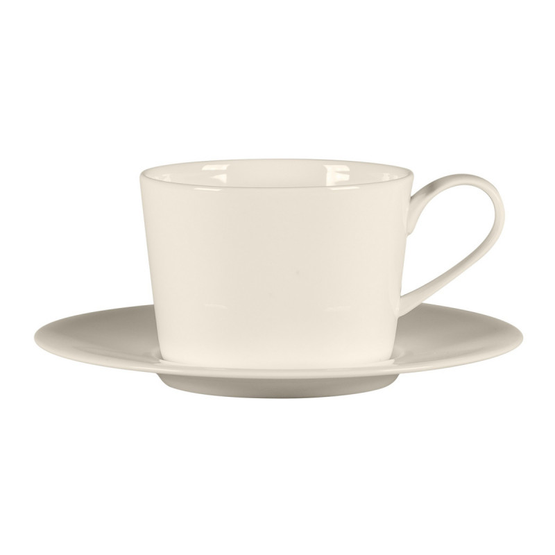 Sous tasse à café / thé rond blanc porcelaine bone china Ø 14,9 cm Fedra Rak