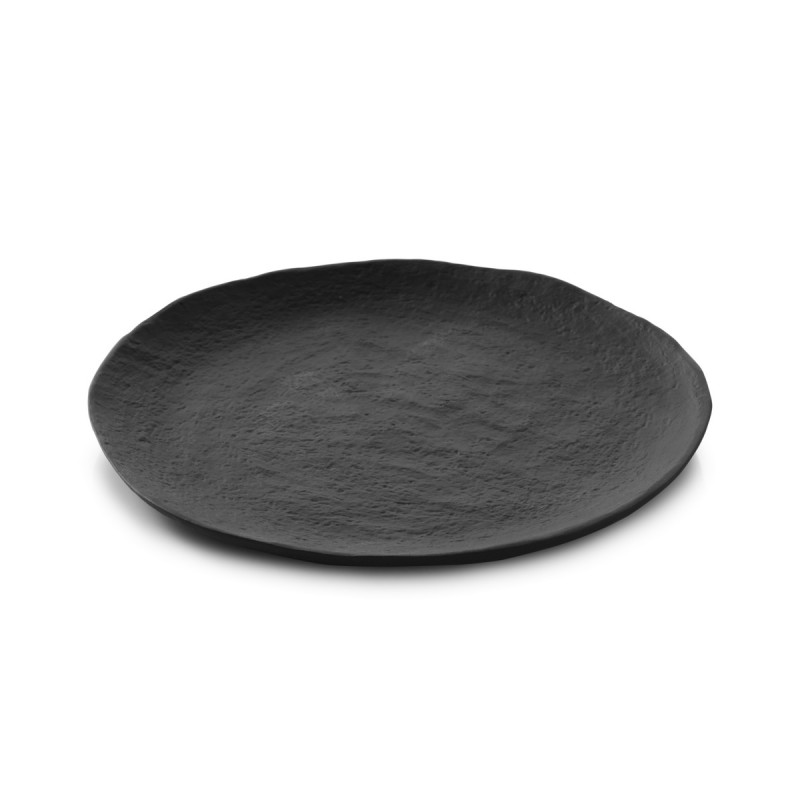 Assiette plate Noir brut porcelaine culinaire Ø 15,5 cm Yli Revol