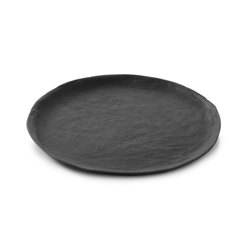 Assiette plate Noir brut porcelaine culinaire Ø 21,5 cm Yli Revol