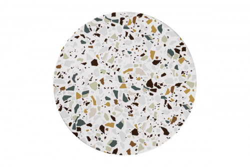Assiette coupe plate rond multicolore porcelaine Ø 20,5 cm Kerrazzo Rak