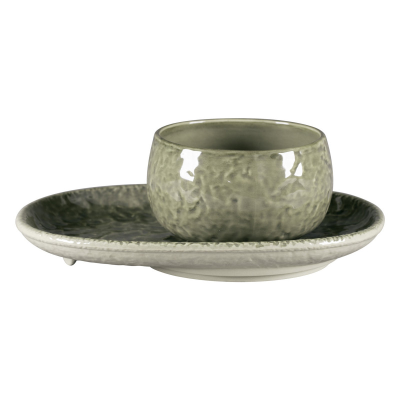Tasse à café rond steel porcelaine vitrifiée 25 cl Ø 9 cm Krush Rak