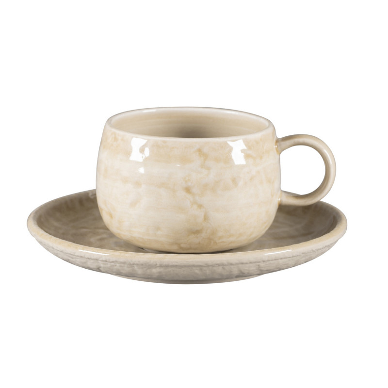 Tasse à café rond vanilla porcelaine vitrifiée 30 cl Ø 9 cm Krush Rak