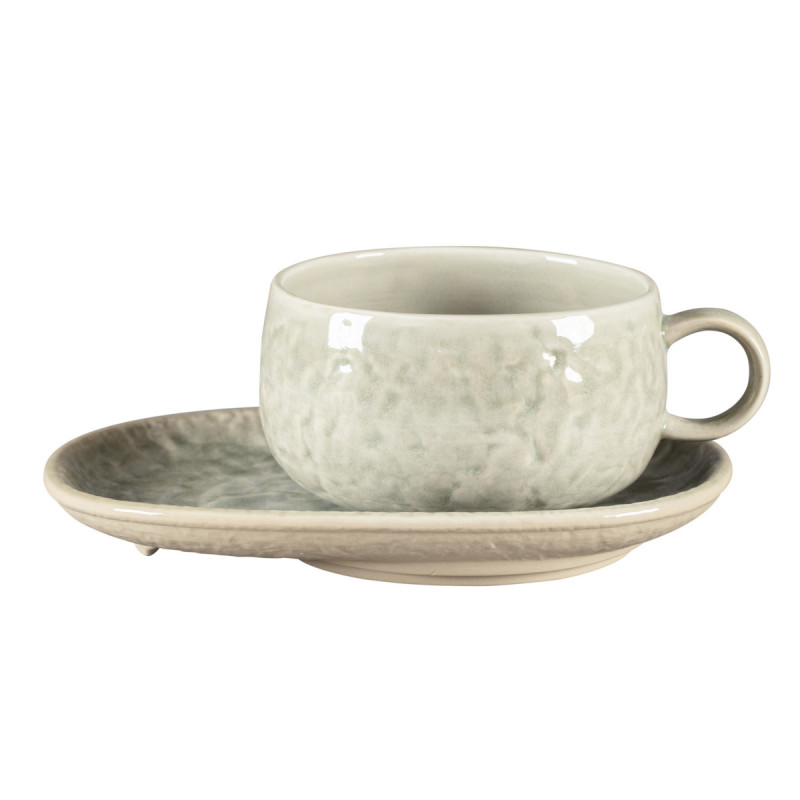 Tasse à déjeuner rond céladon porcelaine vitrifiée 41 cl Ø 11 cm Krush Rak