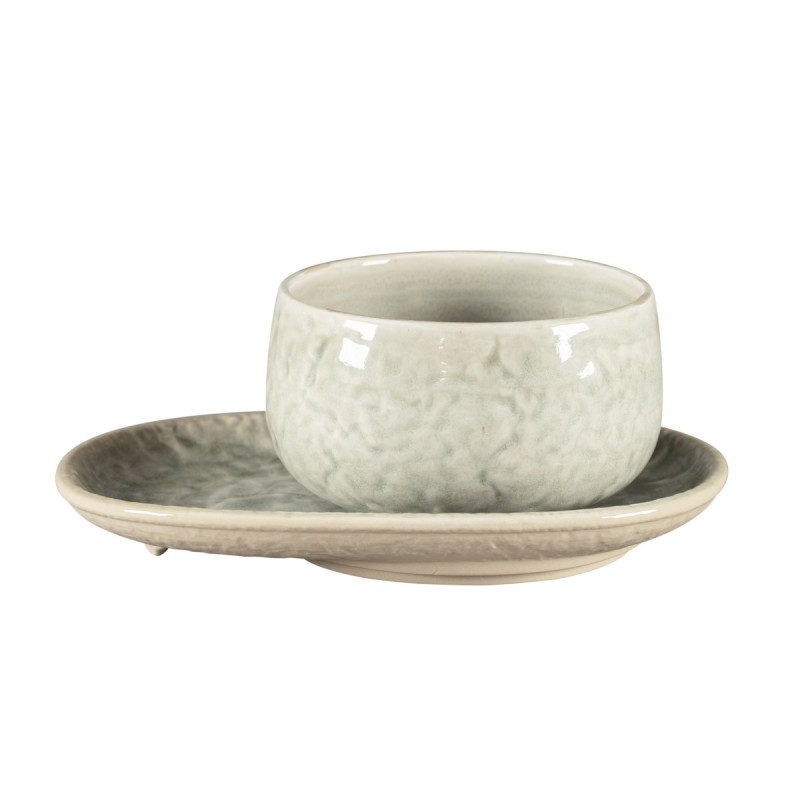 Tasse sans anse rond céladon porcelaine vitrifiée 41 cl Ø 11 cm Krush Rak