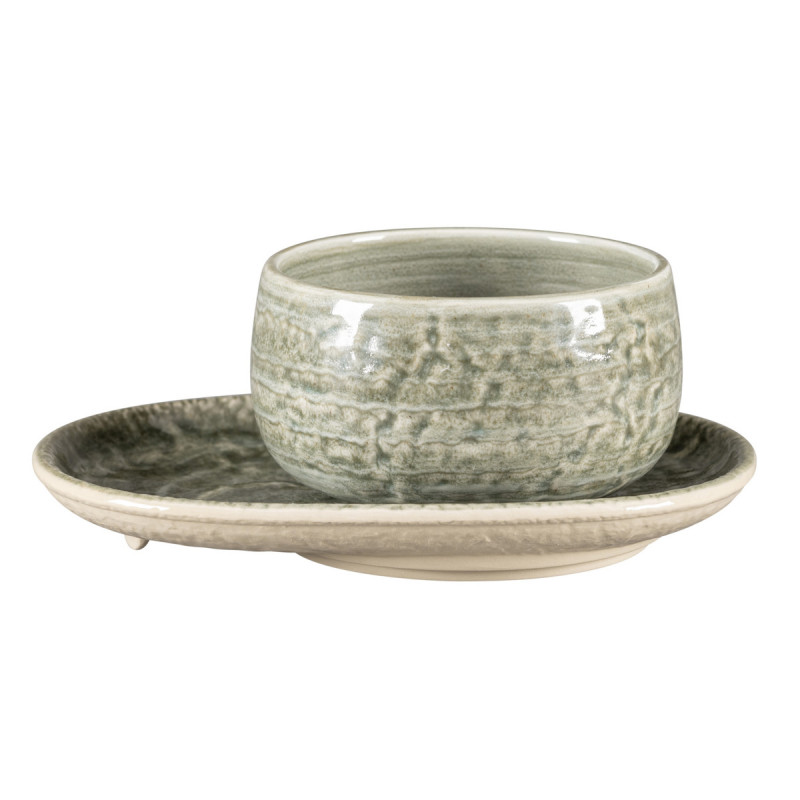 Tasse sans anse rond Sage porcelaine vitrifiée 41 cl Ø 11 cm Krush Rak