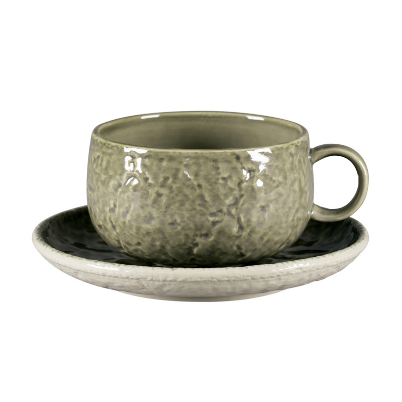 Tasse à déjeuner rond steel porcelaine vitrifiée 41 cl Ø 11 cm Krush Rak