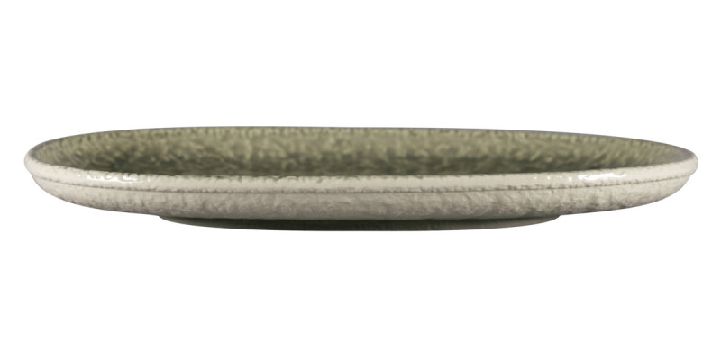 Plat coupe ovale steel porcelaine vitrifiée 25 cm Krush Rak