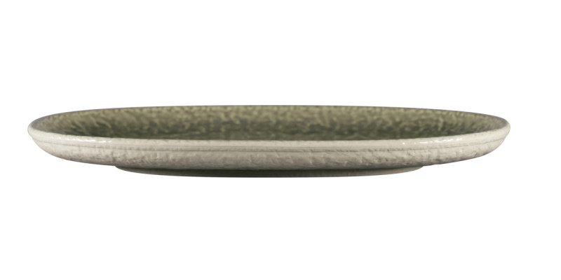 Plat coupe ovale steel porcelaine vitrifiée 28 cm Krush Rak