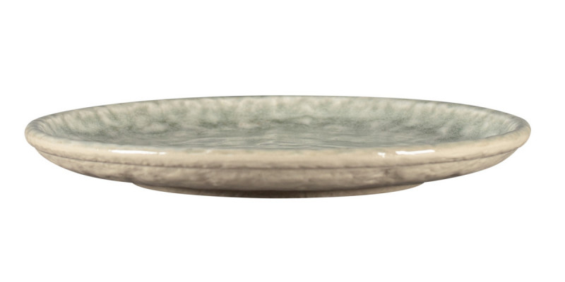 Assiette plate coupe rond céladon porcelaine vitrifiée Ø 15 cm Krush Rak