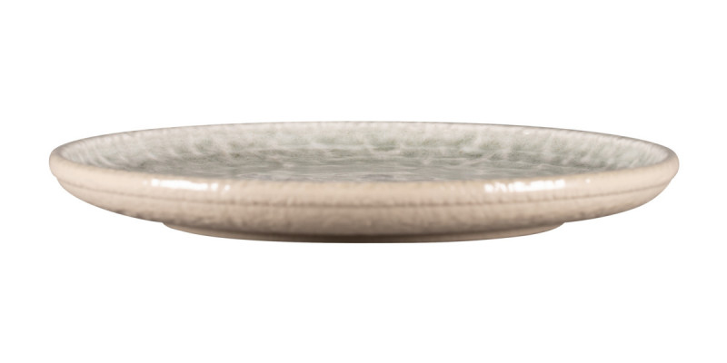 Assiette plate coupe rond céladon porcelaine vitrifiée Ø 20,9 cm Krush Rak