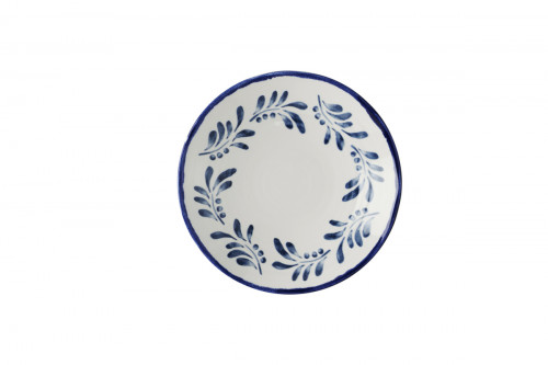 Assiette creuse organique Ink porcelaine vitrifiée Ø 21 cm Harvest Mediterranean Dudson