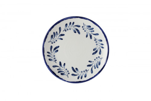 Assiette plate organique Ink porcelaine vitrifiée Ø 23 cm Harvest Mediterranean Dudson