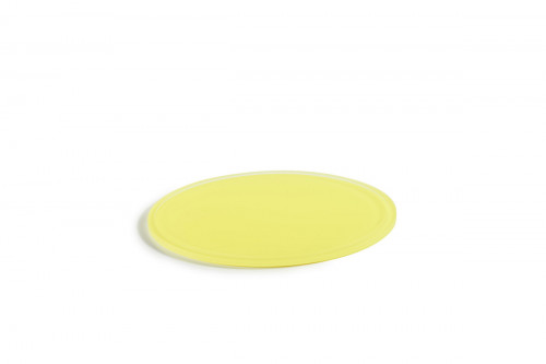 Plateau rond pour cloche résine Nacryl® jaune Ø 30 cm 1 cm Mealplak