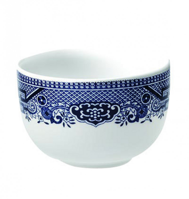 Couvercle pour sucrier rond Sandrigham Willow Blue porcelaine vitrifiée Ø 9 cm Vintage Prints Willow Churchill