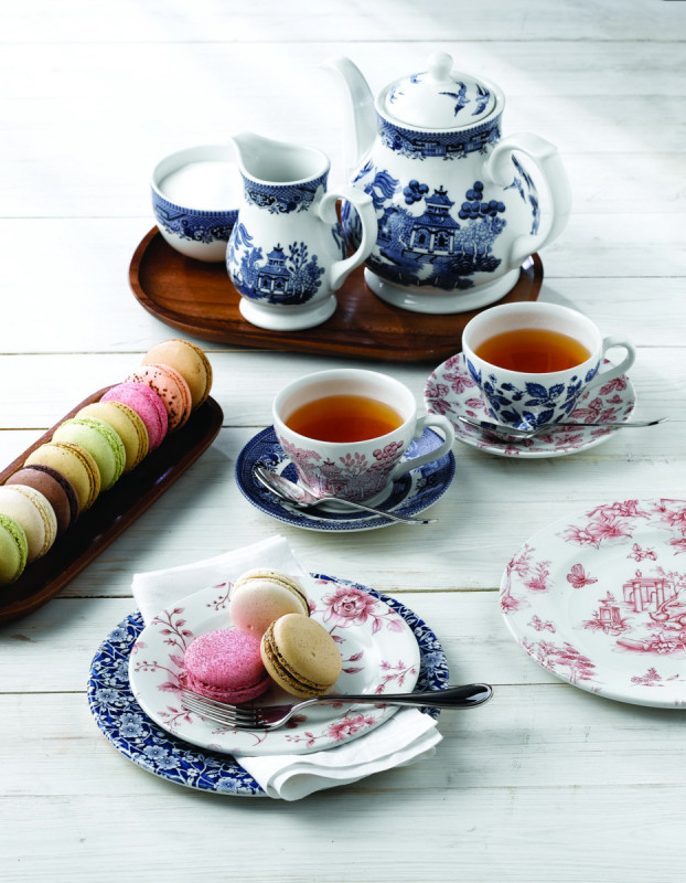 Théière avec couvercle rond Sandrigham Willow Blue porcelaine vitrifiée 42 cl Vintage Prints Willow Churchill