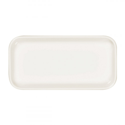 Assiette plate rectangulaire blanc porcelaine 16x8 cm Fractal Rak