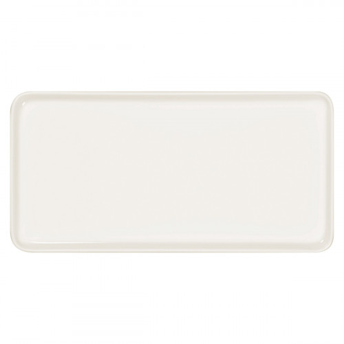 Assiette plate rectangulaire blanc porcelaine 32x16 cm Fractal Rak