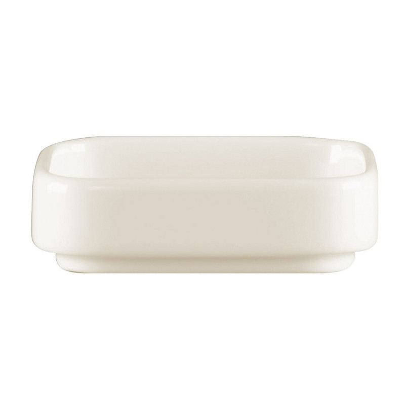 Assiette plate carré blanc porcelaine 8x8 cm Fractal Rak
