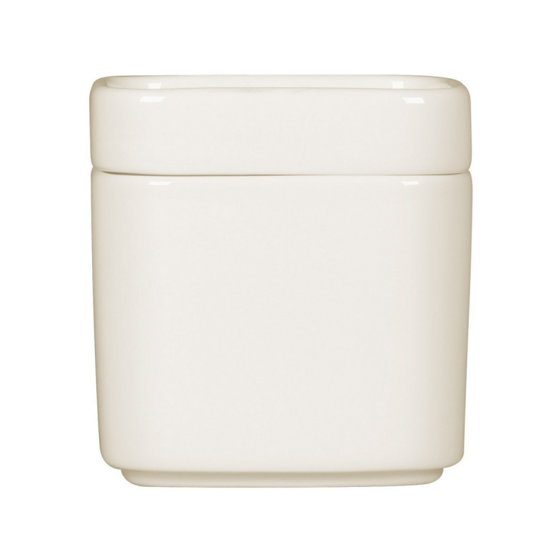 Assiette plate carré blanc porcelaine 8x8 cm Fractal Rak