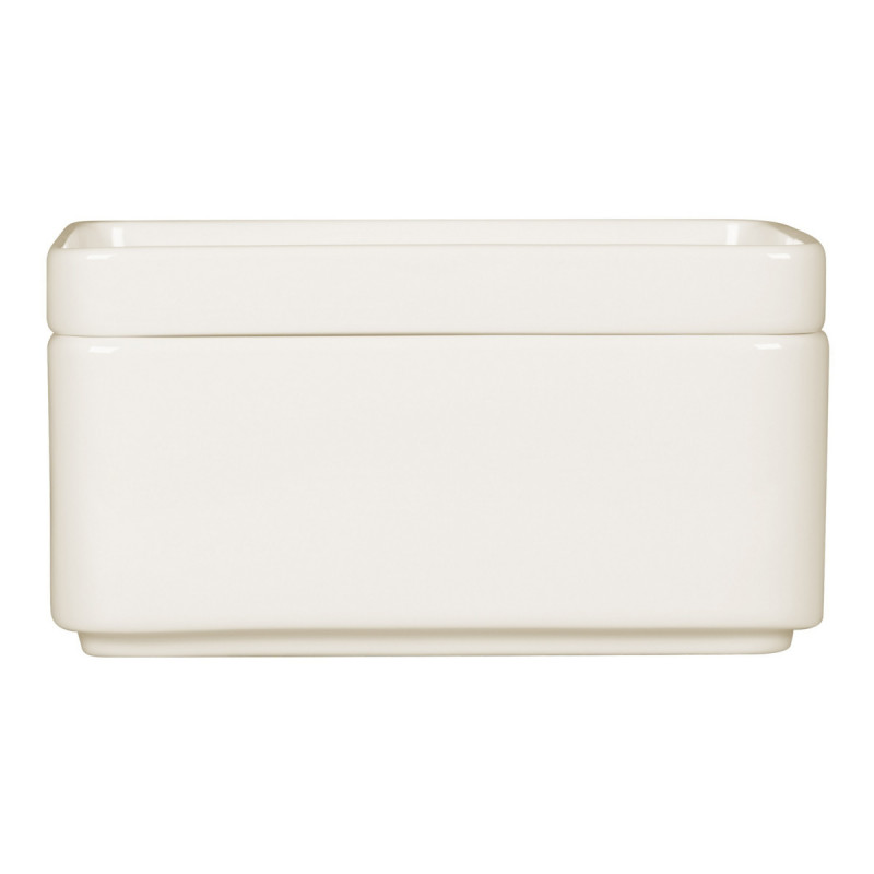 Assiette plate carré blanc porcelaine 16x16 cm Fractal Rak