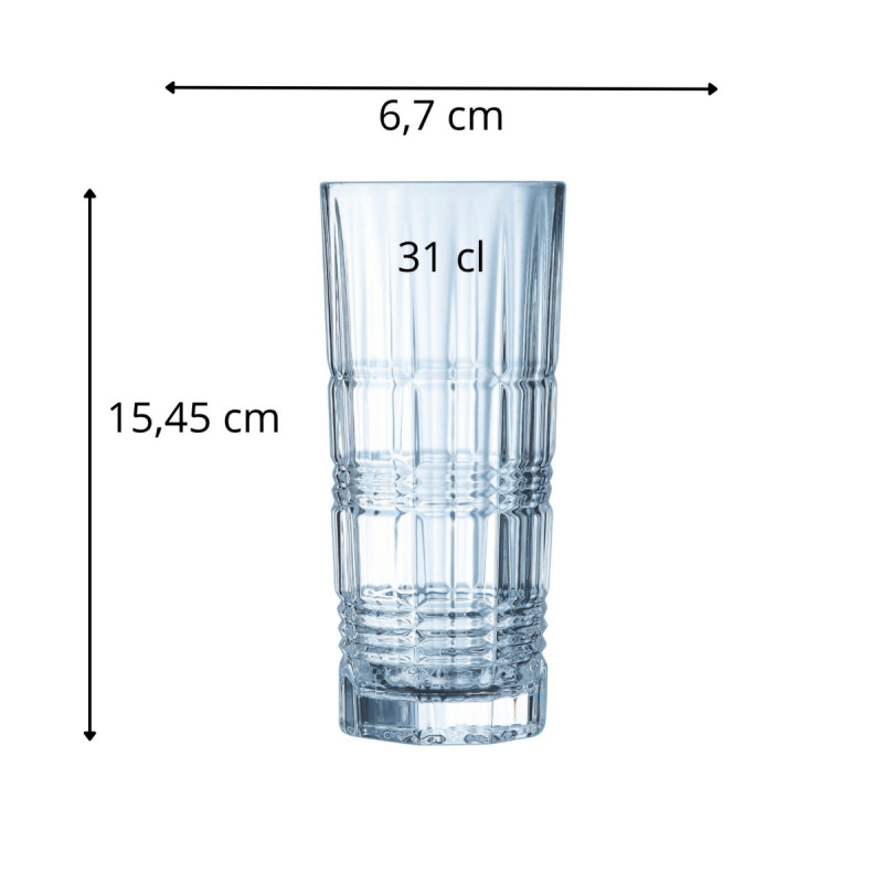 Gobelet tubo verre 31 cl Brixton Arcoroc