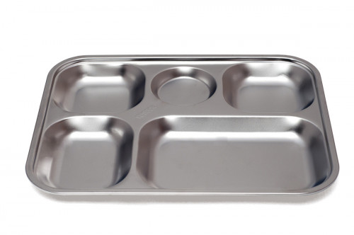 Plateau à compartiments inox 30,5x23,5 cm Inox Plastorex