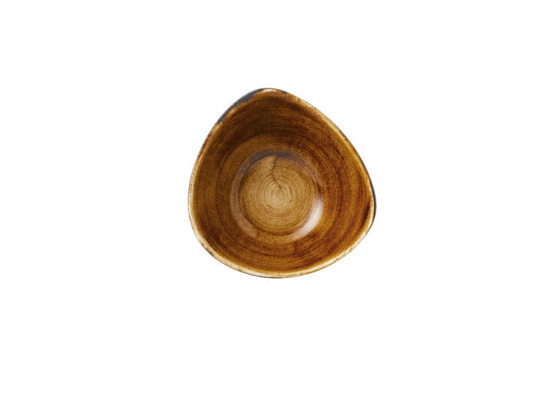 Bol triangulaire Vintage Copper porcelaine vitrifiée 18,5x18,5 cm Stonecast Patina Churchill