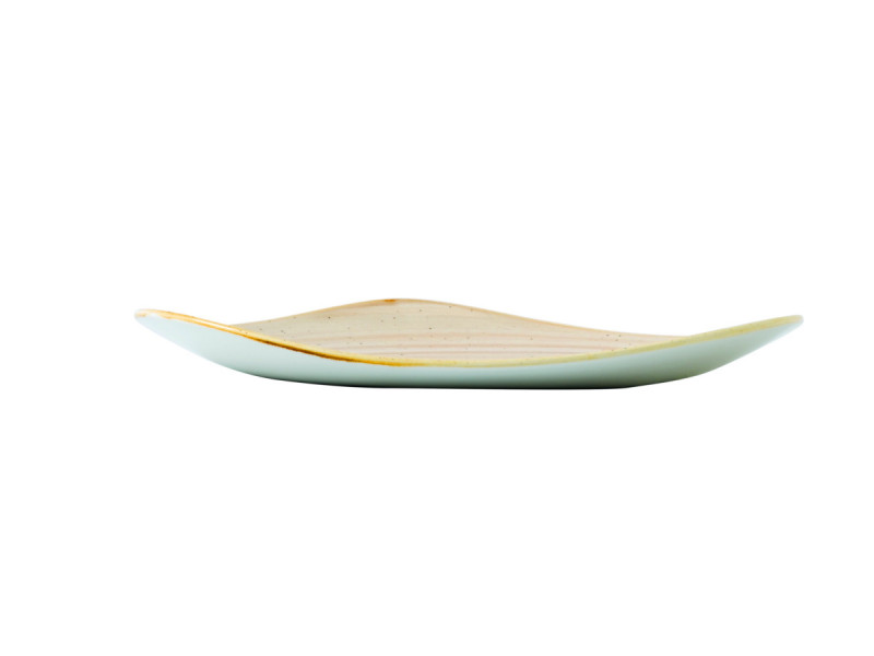Assiette plate triangulaire Nutmeg Cream porcelaine vitrifiée 26,5x26,5 cm Stonecast Nutmeg Churchill