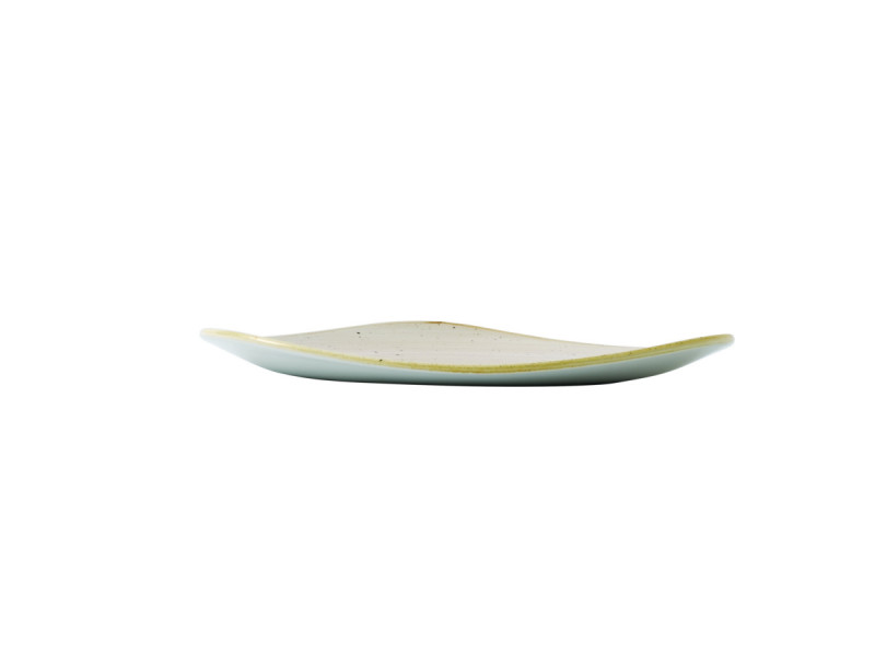 Assiette plate triangulaire Nutmeg Cream porcelaine vitrifiée 22,9x22,9 cm Stonecast Nutmeg Churchill